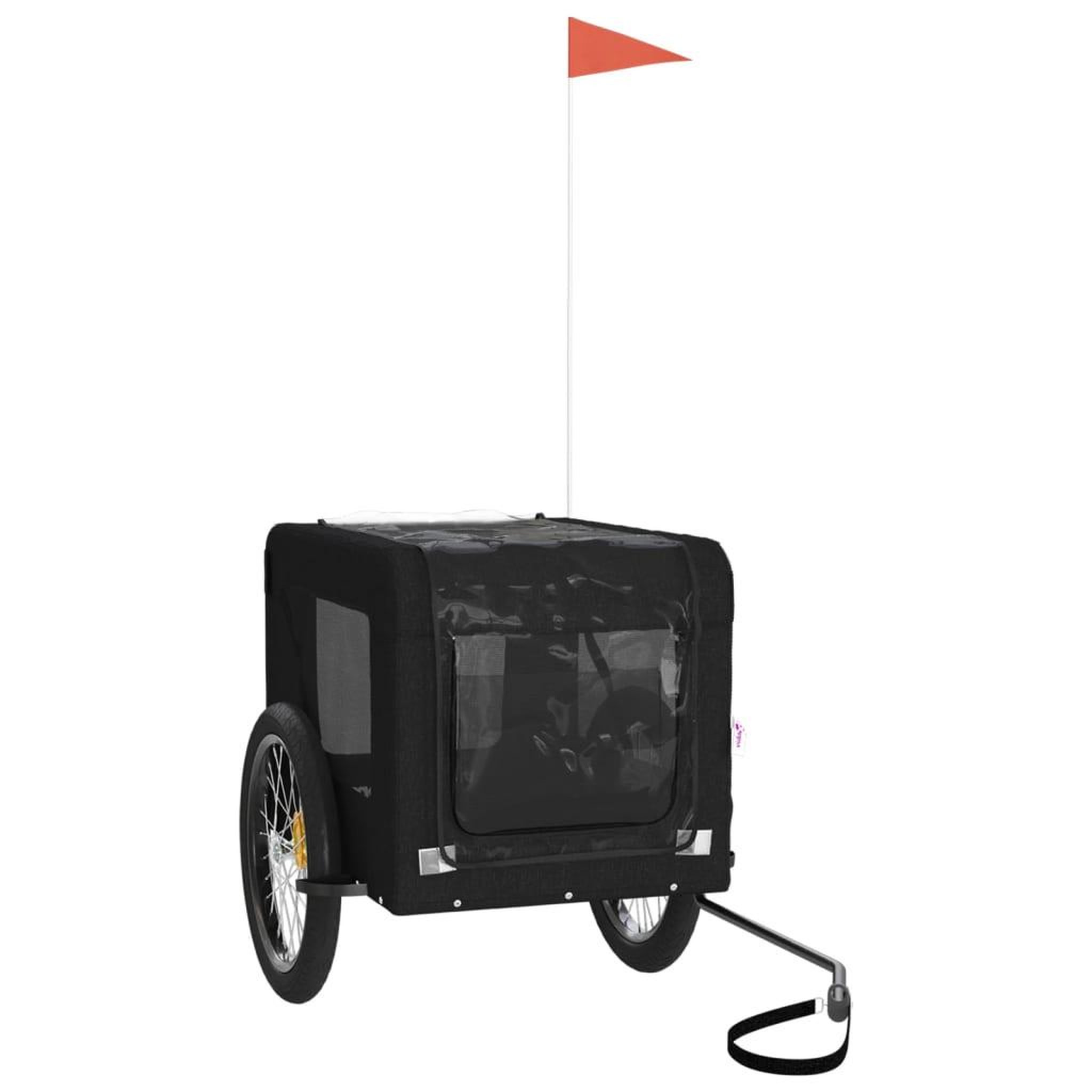 Voir la diapositive 4 : VIDAXL Remorque de velo pour animaux de compagnie noir