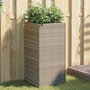 Voir la diapositive 1 : VIDAXL Jardiniere gris 40x40x80 cm resine tressee