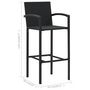 Voir la diapositive 6 : VIDAXL Ensemble de bar d'exterieur 5 pcs accoudoir Resine tressee Noir