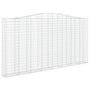 Voir la diapositive 2 : VIDAXL Panier de gabions arque 400x30x200/220 cm Fer galvanise