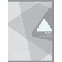 POUCE Cahier piqué 24x32cm 192 pages petits carreaux 5x5 gris motif triangles