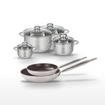 ELO Lot Poêles 28/32 cm & Faitouts 12/16/20/24 cm Elo Bistro Line