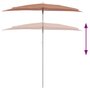 Voir la diapositive 4 : VIDAXL Demi-parasol de jardin avec mat 180x90 cm terre cuite