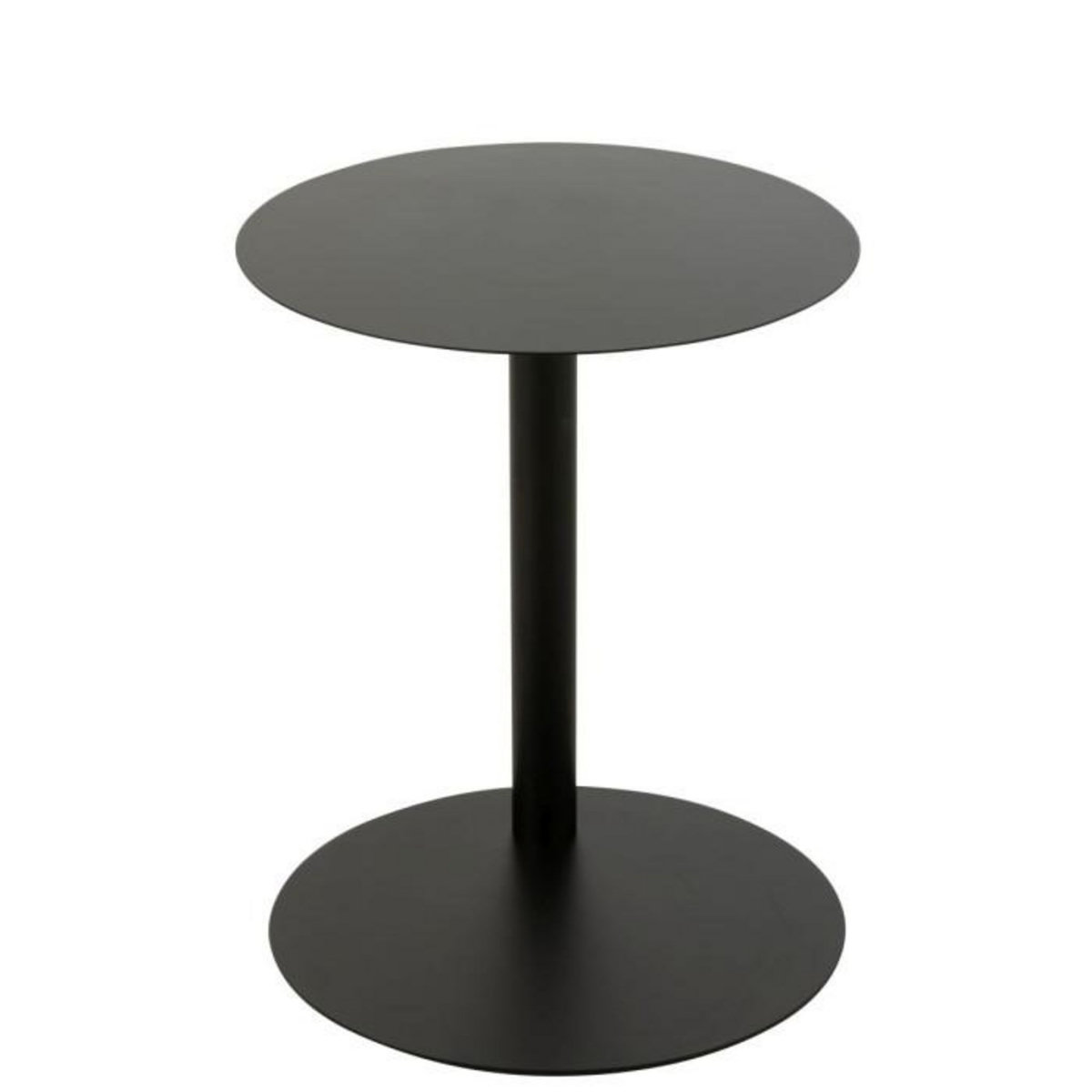 Paris Prix Table d'Appoint Ronde en Métal  Reva  50cm Noir