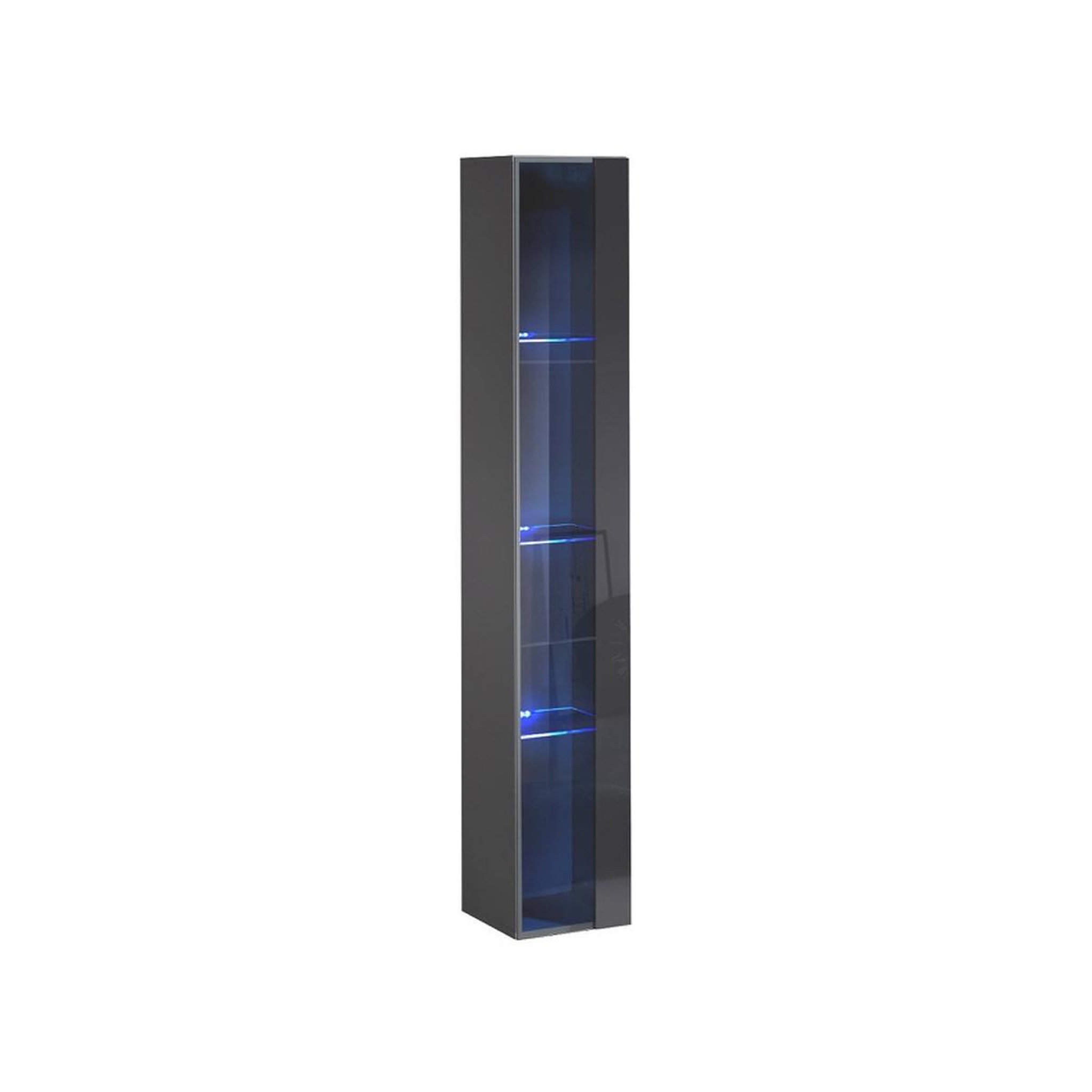 Voir la diapositive 1 : Paris Prix Vitrine murale led  switch  180cm gris