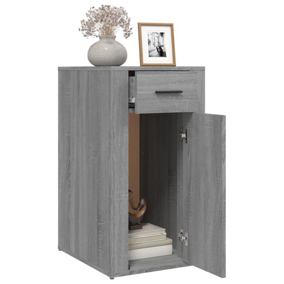 VIDAXL Armoire de bureau Sonoma gris 40x49x75 cm Bois d'ingenierie
