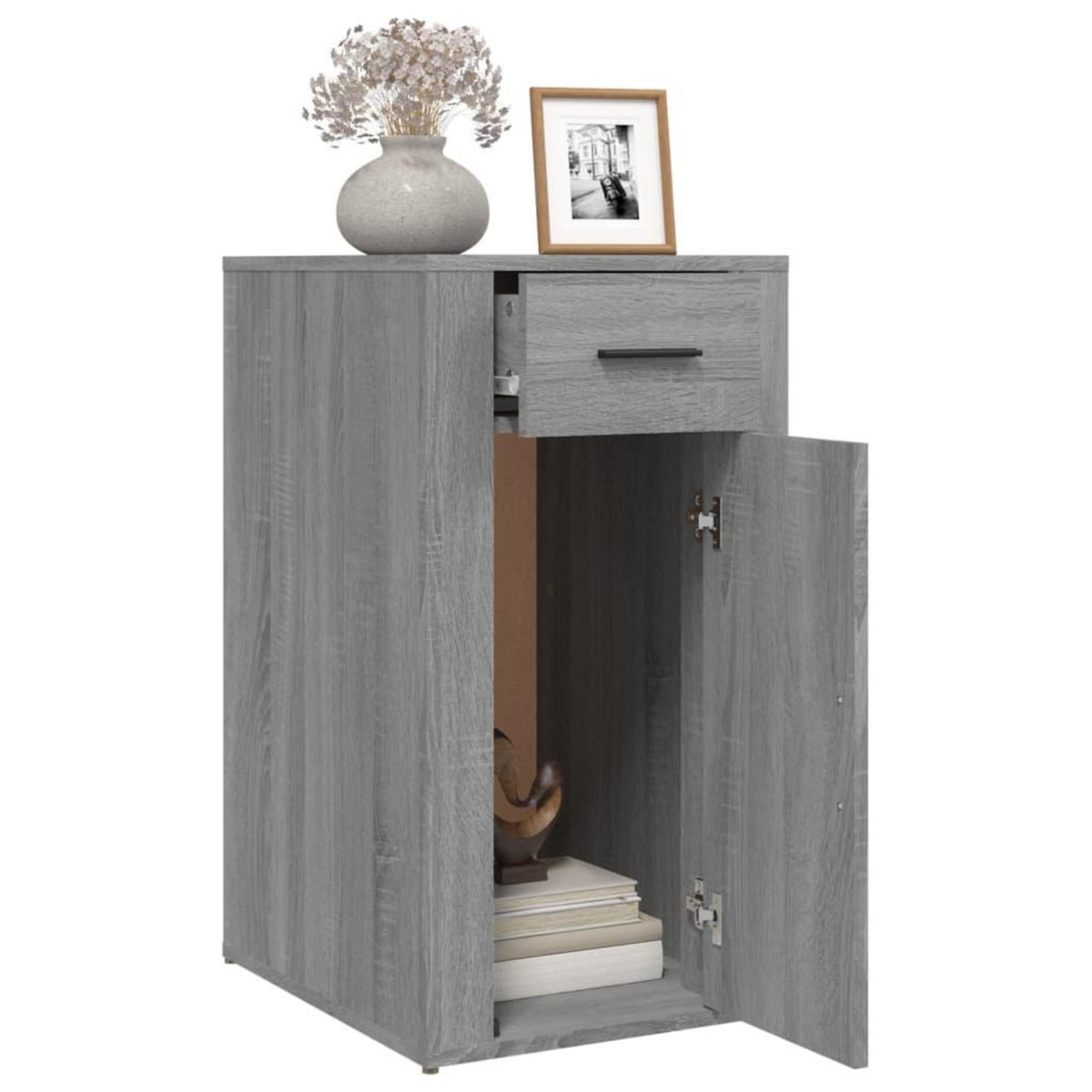 VIDAXL Armoire de bureau Sonoma gris 40x49x75 cm Bois d'ingenierie