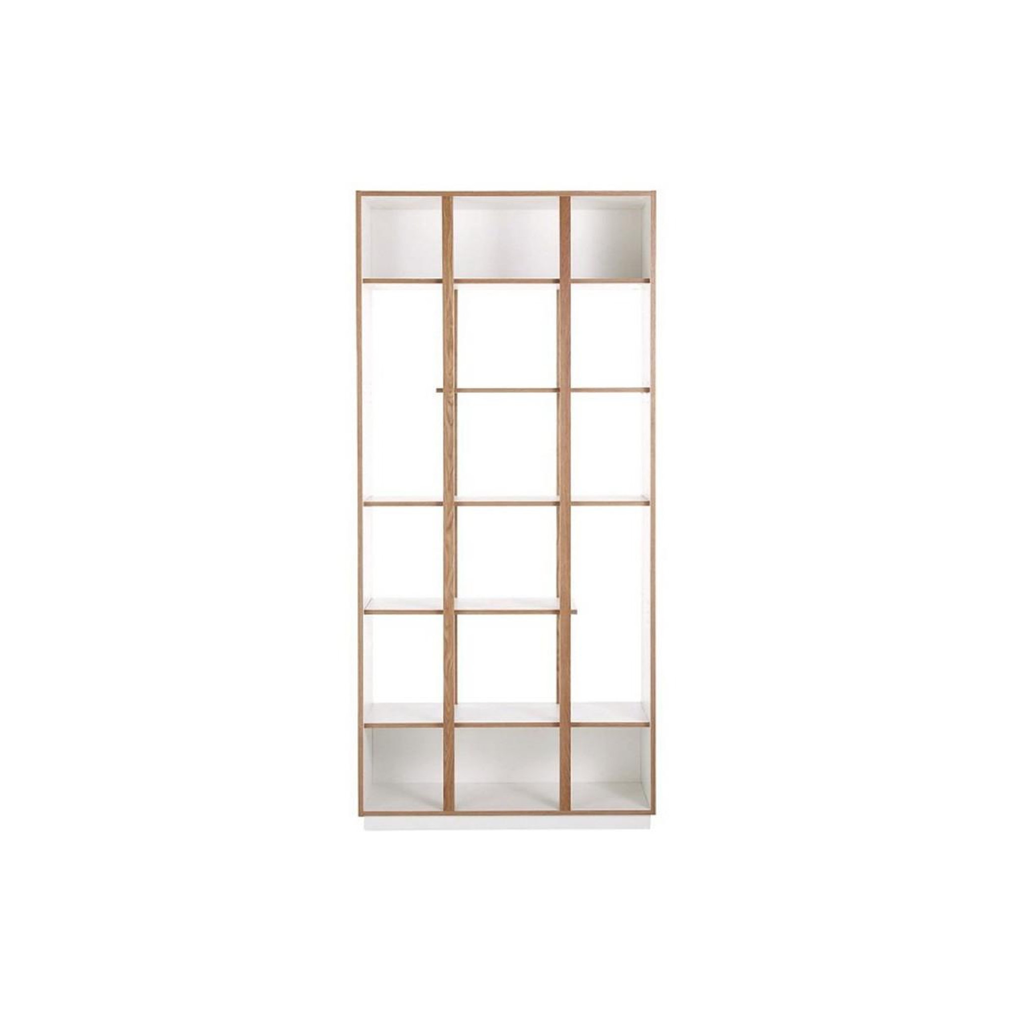 Paris Prix Bibliothèque design 6 étagères  newbury  210cm chêne & blanc
