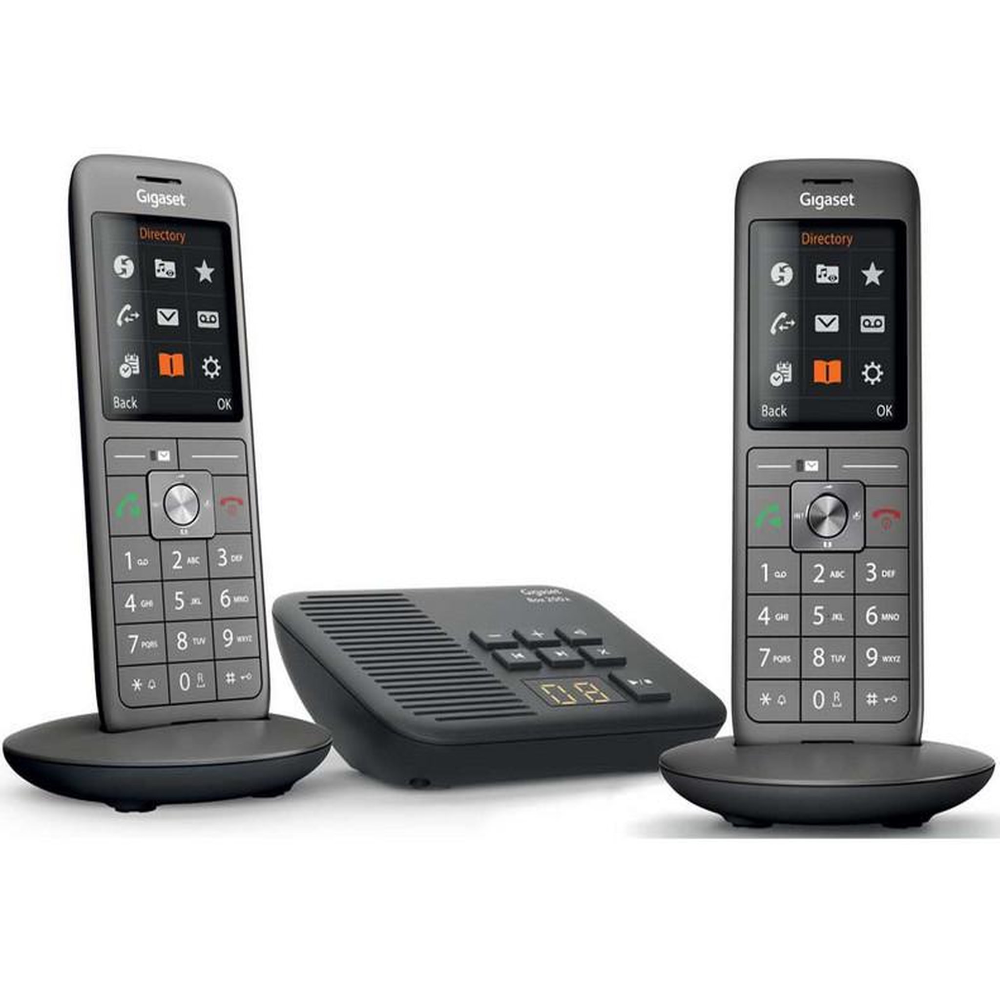 GIGASET Téléphone sans fil duo dect anthracite avec répondeur - gigacl660aduo