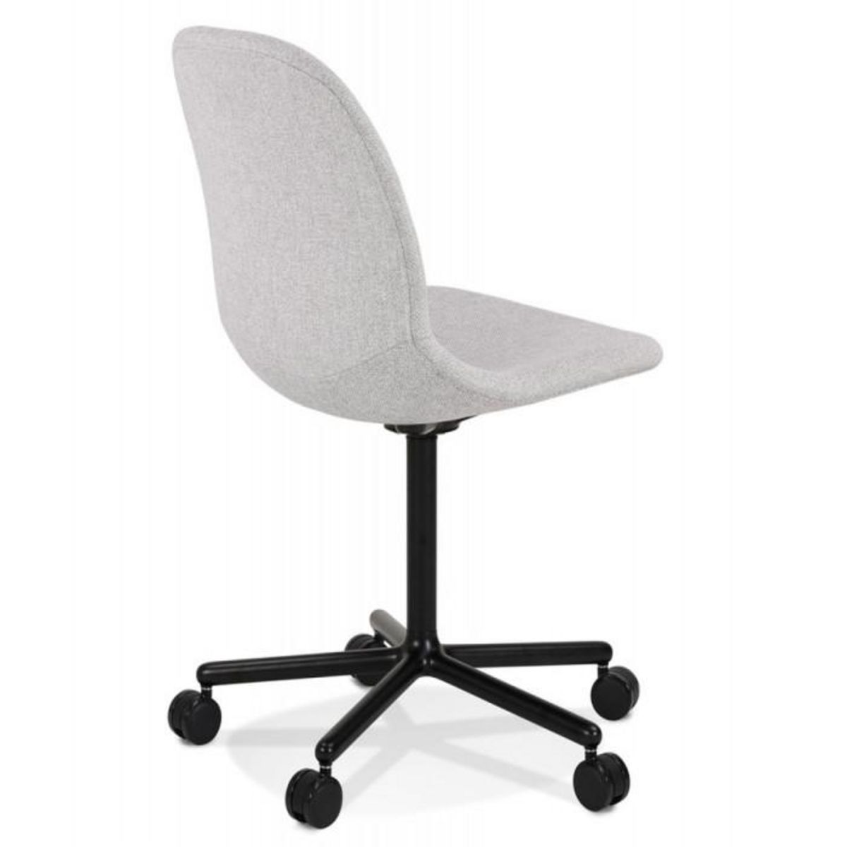 Paris Prix Chaise de Bureau en Tissu  Brandy  81cm Gris Clair