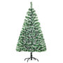 Voir la diapositive 1 : HOMCOM Sapin de Noël artificiel aspect enneigé Ø 75 x 150H cm 416 branches épines imitation Nordmann grand réalisme