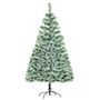 Voir la diapositive 1 : HOMCOM Sapin de Noël artificiel aspect enneigé Ø 75 x 150H cm 416 branches épines imitation Nordmann grand réalisme