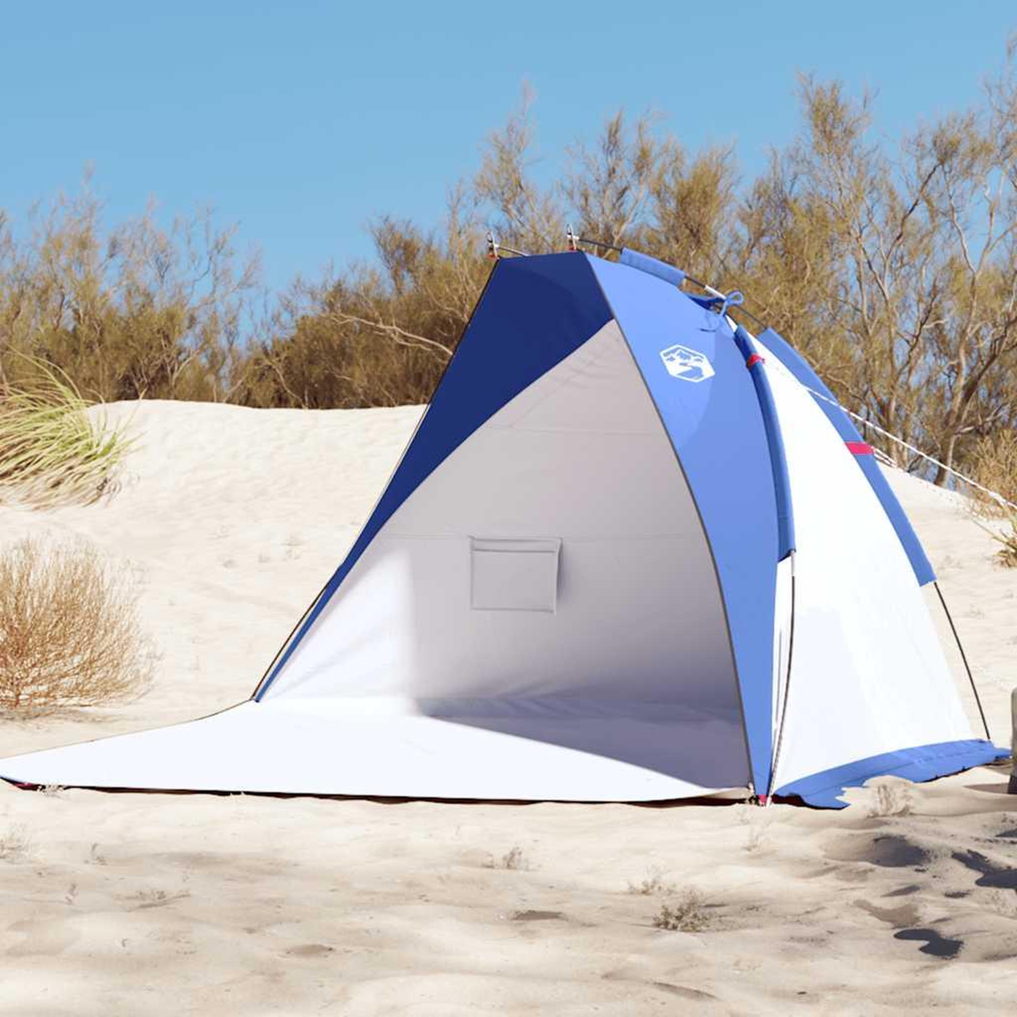 VIDAXL Tente de plage bleu azure 268x223x125 cm 185T polyester