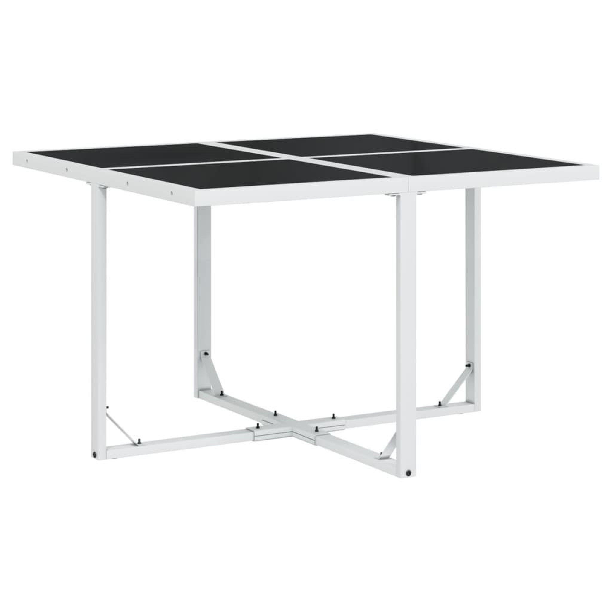 Voir la diapositive 3 : VIDAXL Ensemble a manger de jardin avec coussins 9 pcs blanc textilene