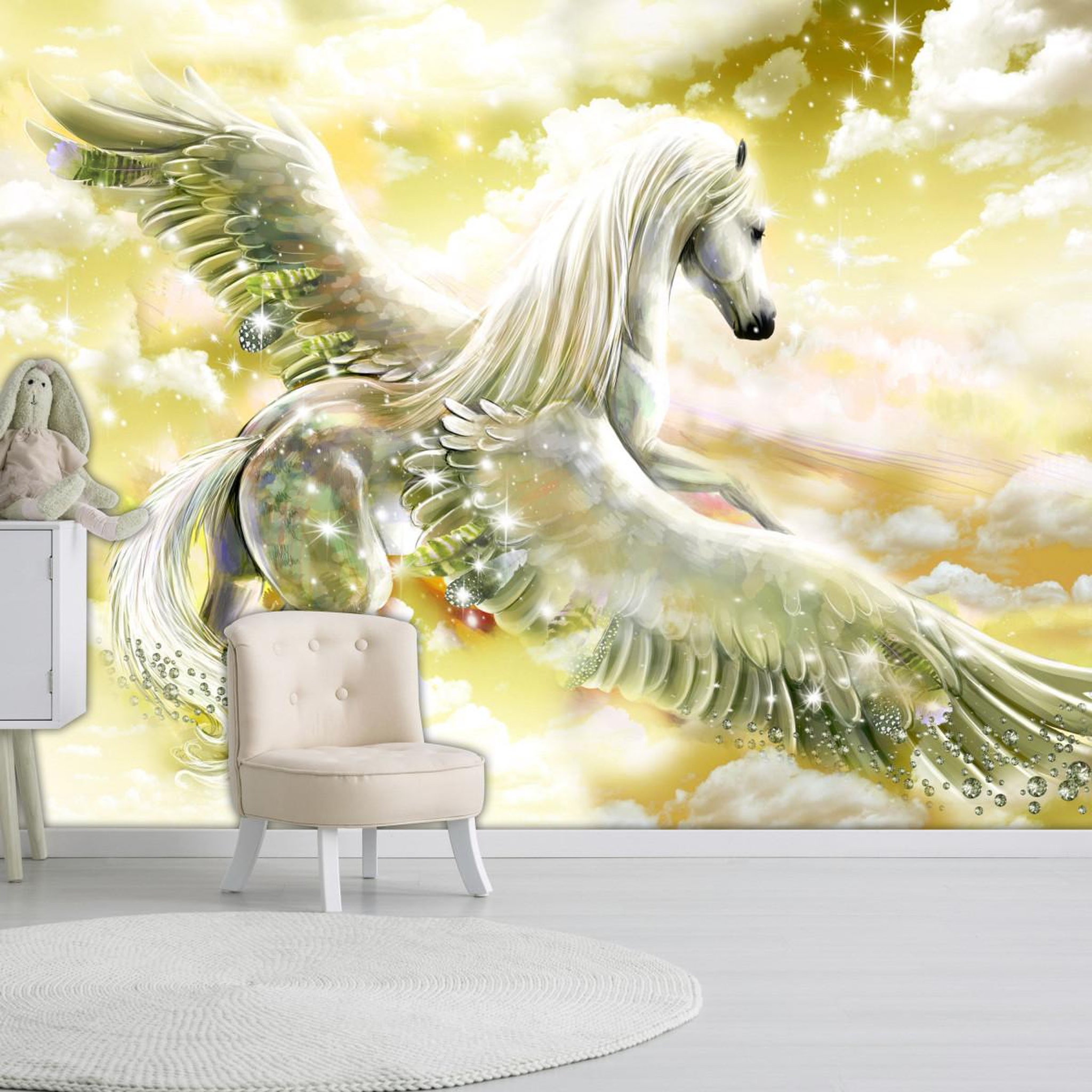Voir la diapositive 1 : Paris Prix Papier peint  pegasus yellow