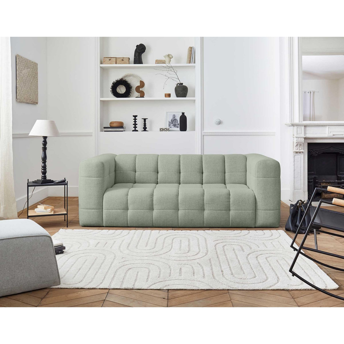 LISA DESIGN Suzano - canapé 3 places - en tissu