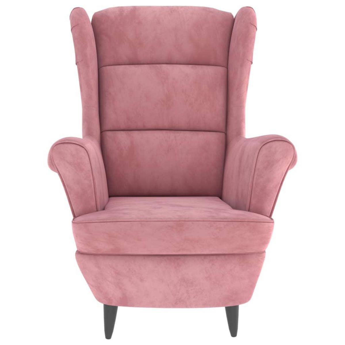 VIDAXL Fauteuil rose velours