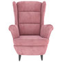 Voir la diapositive 3 : VIDAXL Fauteuil rose velours