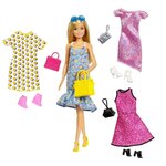 BARBIE Poupée Barbie multicolore avec tenues modernes et accessoires