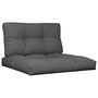 Voir la diapositive 2 : VIDAXL Coussins de palette lot de 2 anthracite tissu
