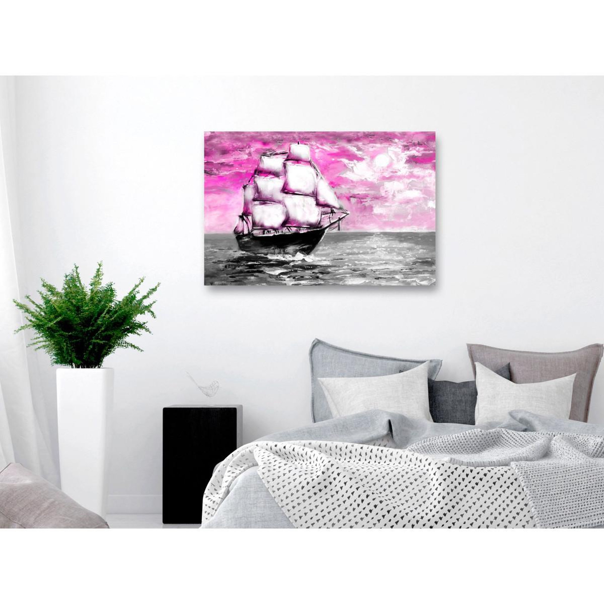 Voir la diapositive 2 : Paris Prix Tableau imprimé  spring cruise wide pink