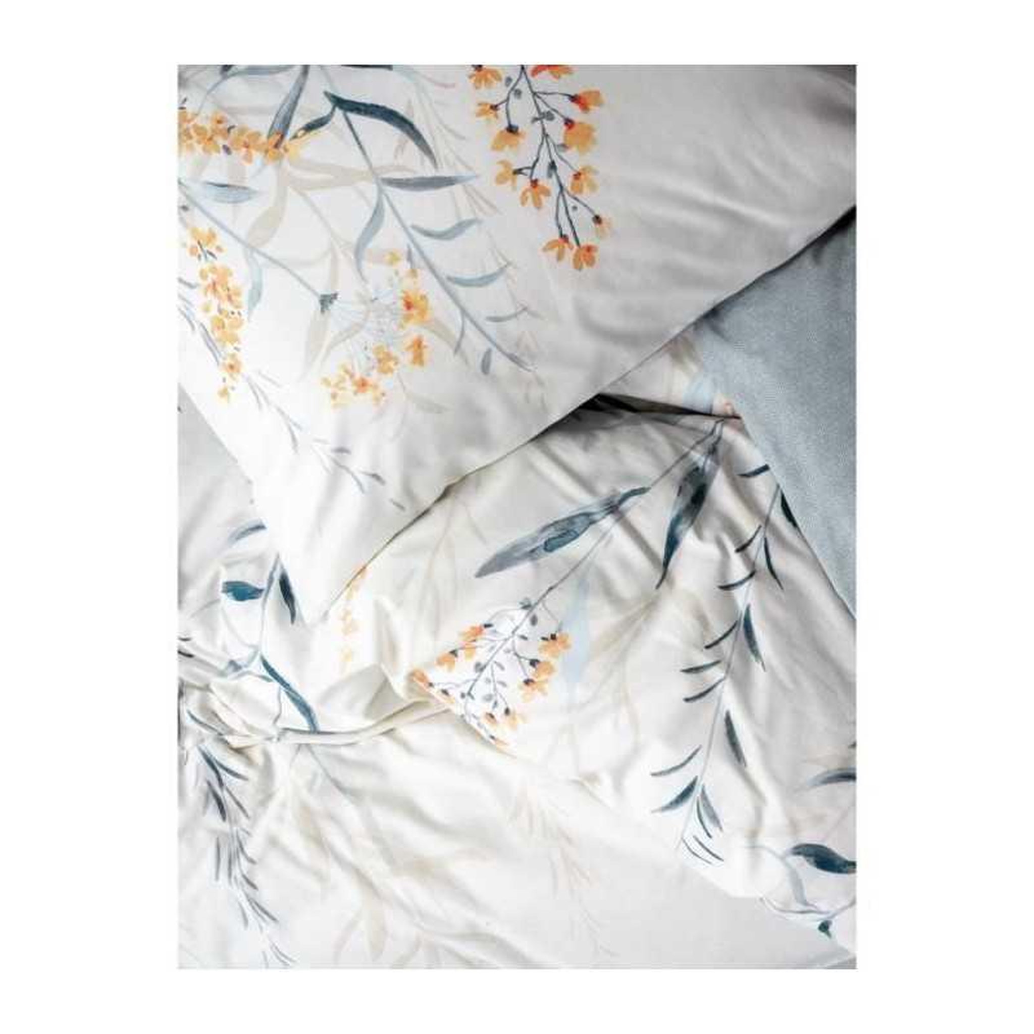 Voir la diapositive 2 : GENERIQUE Parure de lit - 129CTN64844 - 1 housse de couette 220 x 240 cm + 2 taies d'oreiller 60 x 60 cm - 100% coton ranforcé - Bleu
