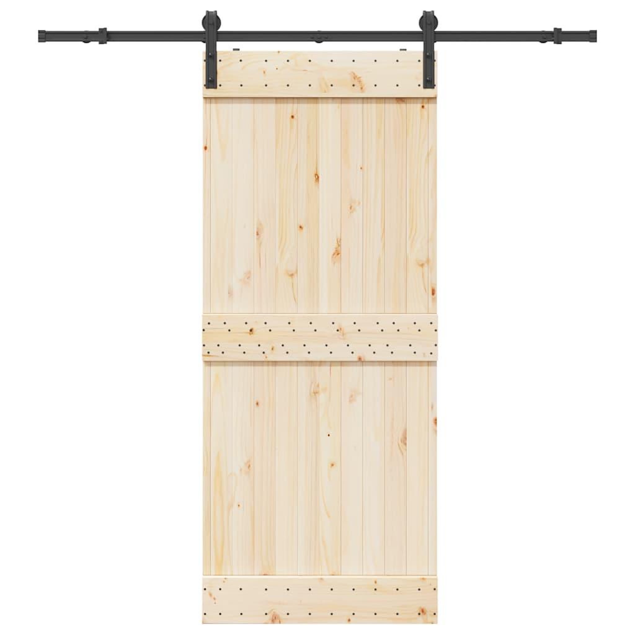 VIDAXL Kit de quincaillerie de porte coulissante 183 cm Acier Noir