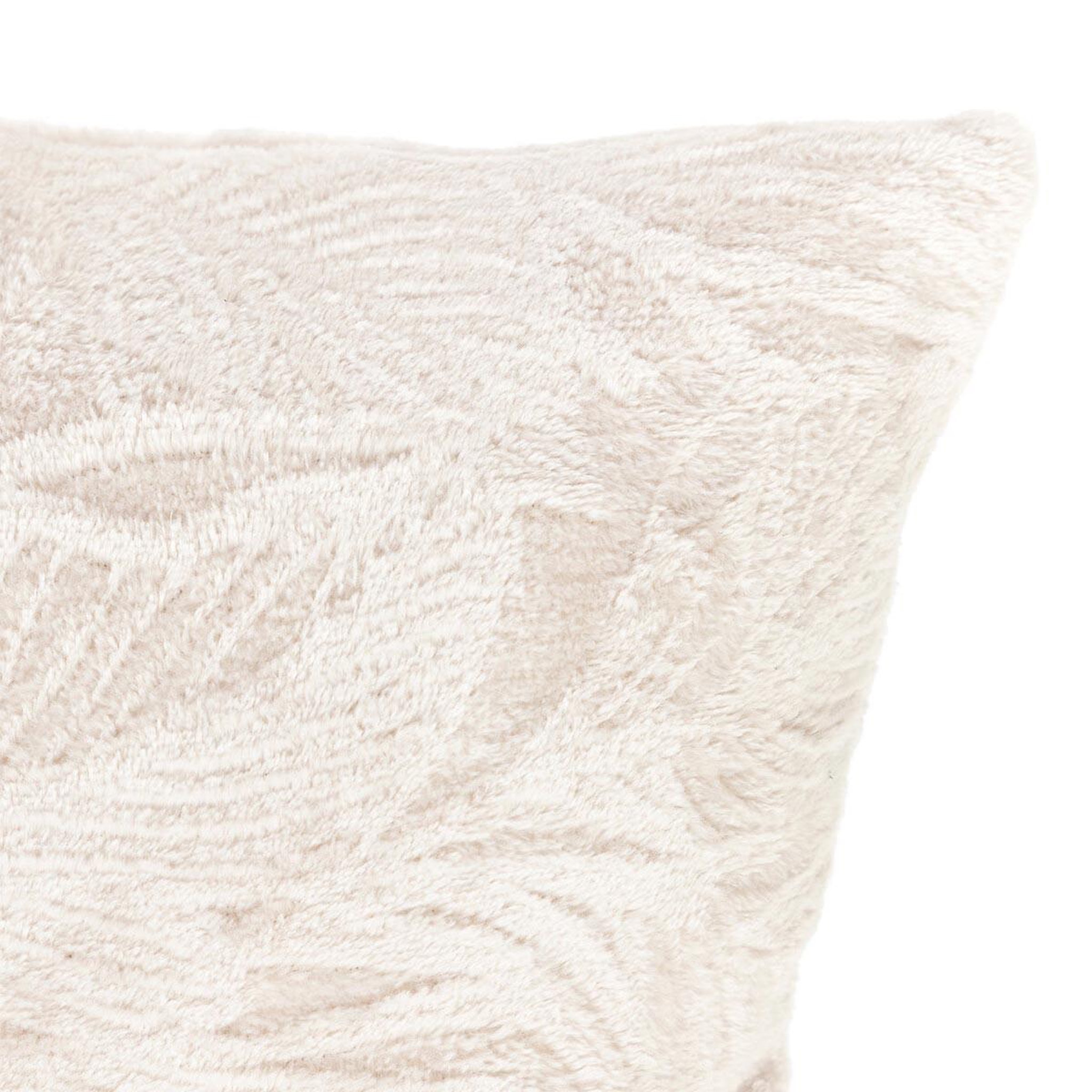 Voir la diapositive 2 : ATMOSPHERA Coussin déco flanelle  ryo  40x40cm beige lin