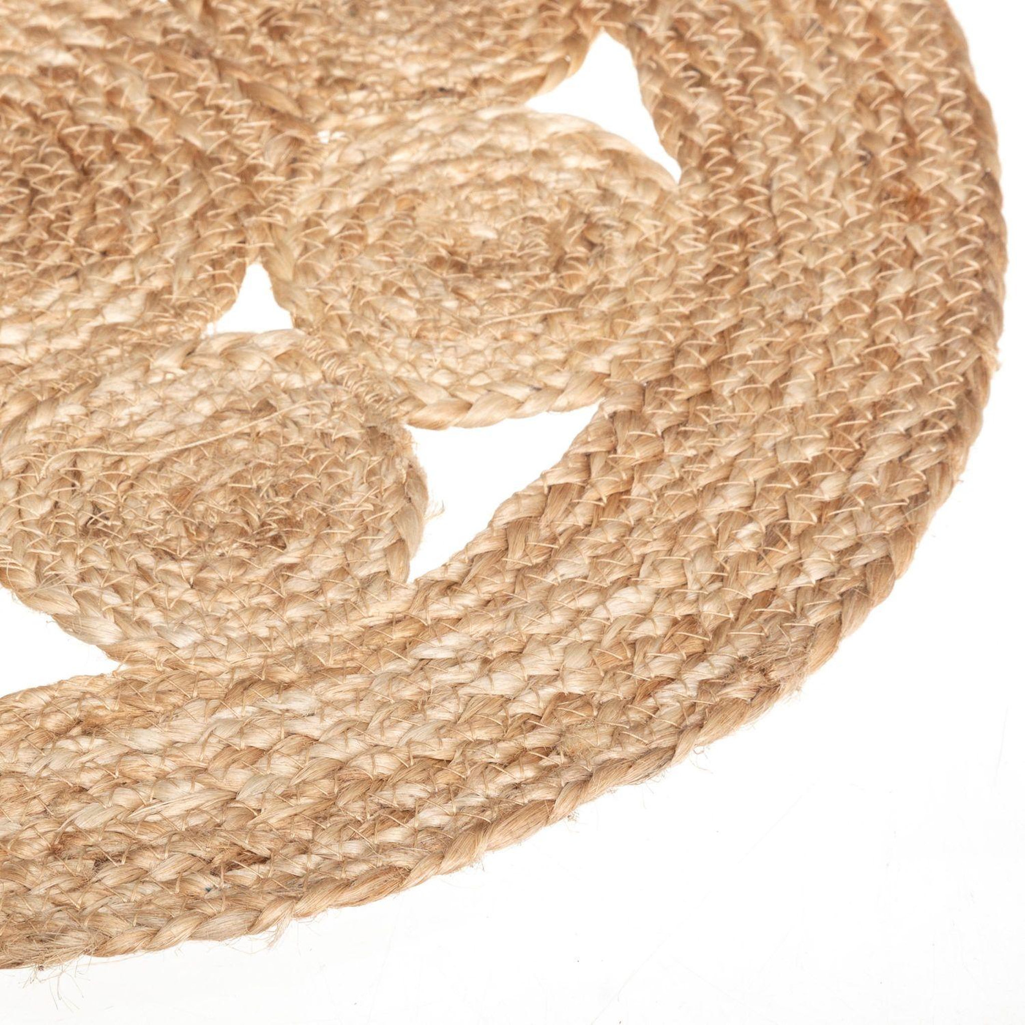 Voir la diapositive 2 : TOILINUX Lot de 6 sets de table en jute ajouré - Diamètre 38 cm - Beige
