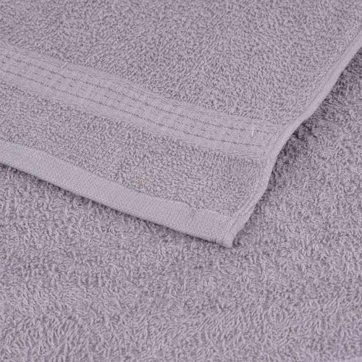 VIDAXL Serviettes de douche 2 pcs gris 70x140 cm 360 g m² 100% coton