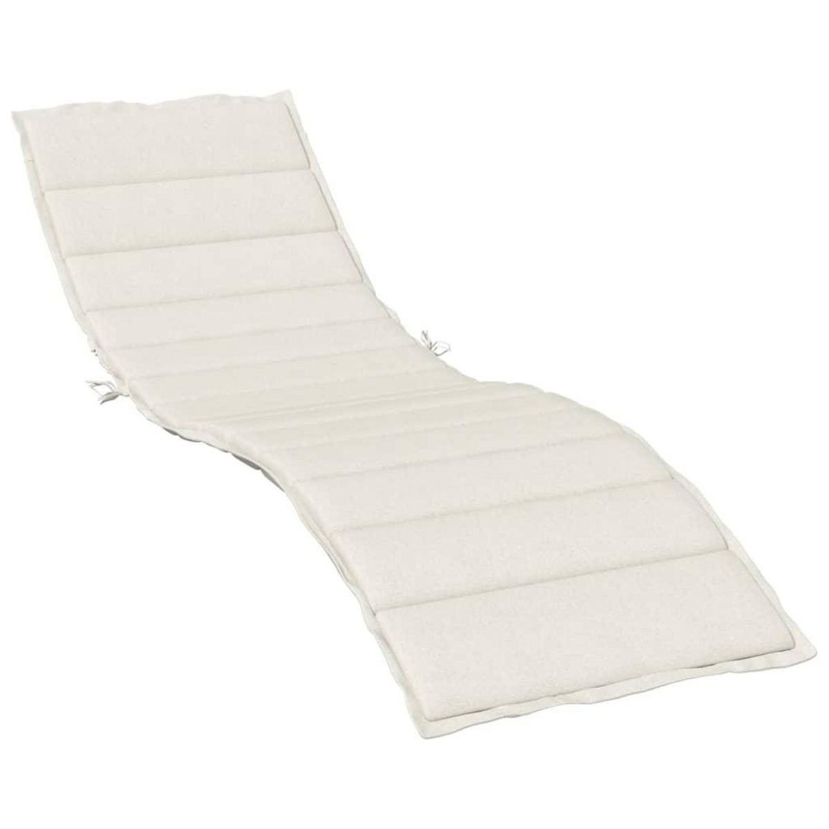 VIDAXL Coussin de chaise longue creme melange 200x50x4 cm tissu