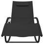 Voir la diapositive 4 : VIDAXL Chaises longues à bascule 2 pcs Noir Acier et textilène