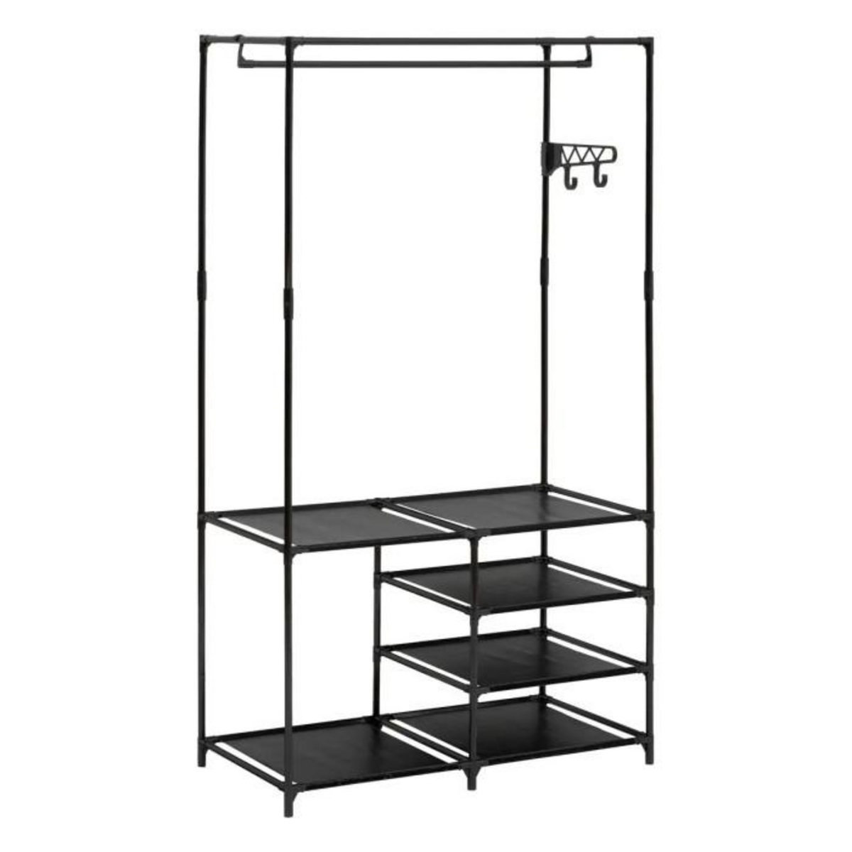 ATMOSPHERA Portant à Vêtements Avec 6 Étagères  Intissa  160cm Noir