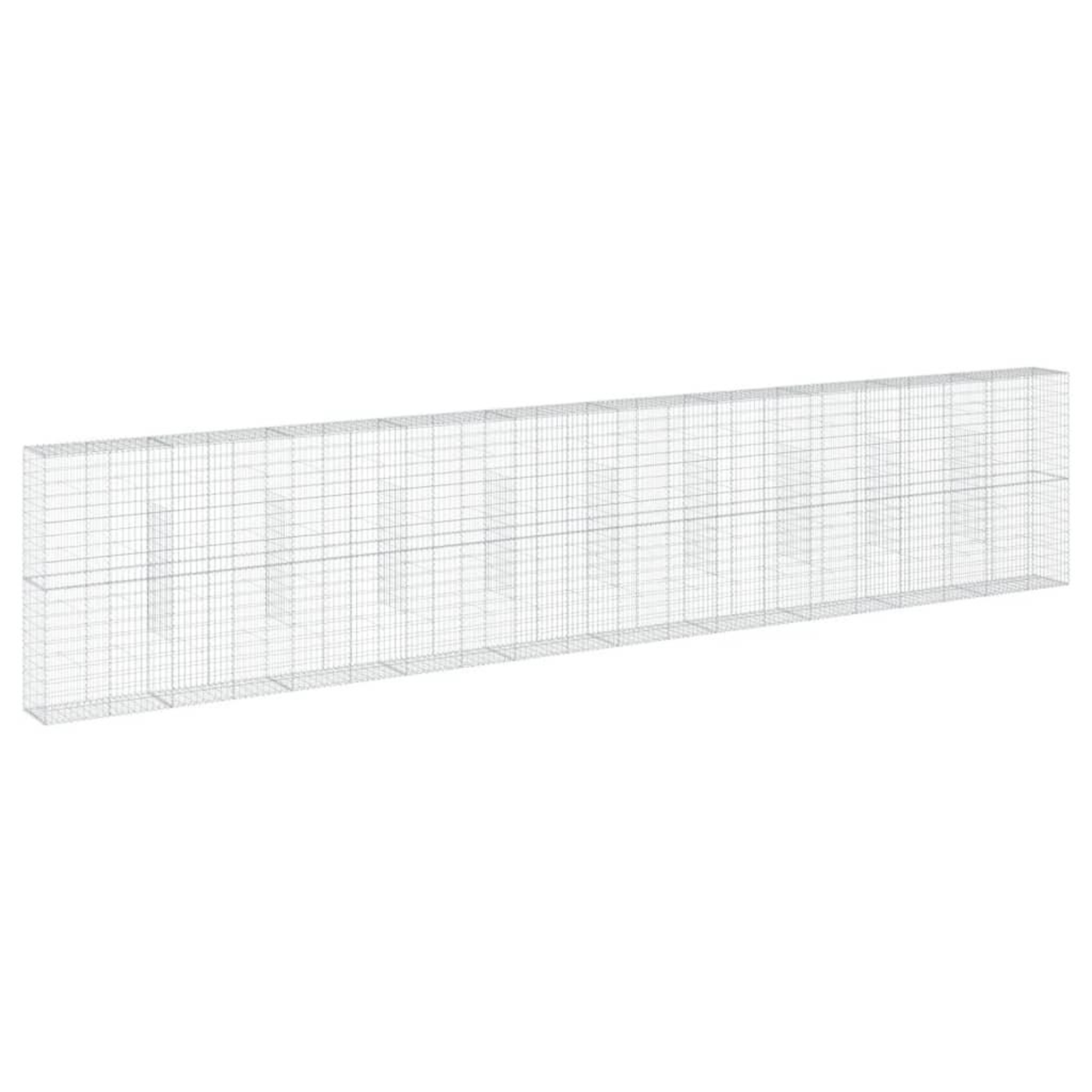 Voir la diapositive 2 : VIDAXL Panier gabion avec couvercle 1000x50x200 cm fer galvanise