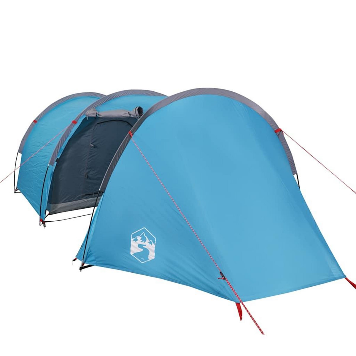 VIDAXL Tente de camping tunnel 4 personnes bleu impermeable
