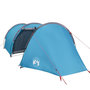 Voir la diapositive 4 : VIDAXL Tente de camping tunnel 4 personnes bleu impermeable
