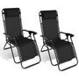 Voir la diapositive 1 : Inkazen Lot de 2 fauteuils de jardin relax noir