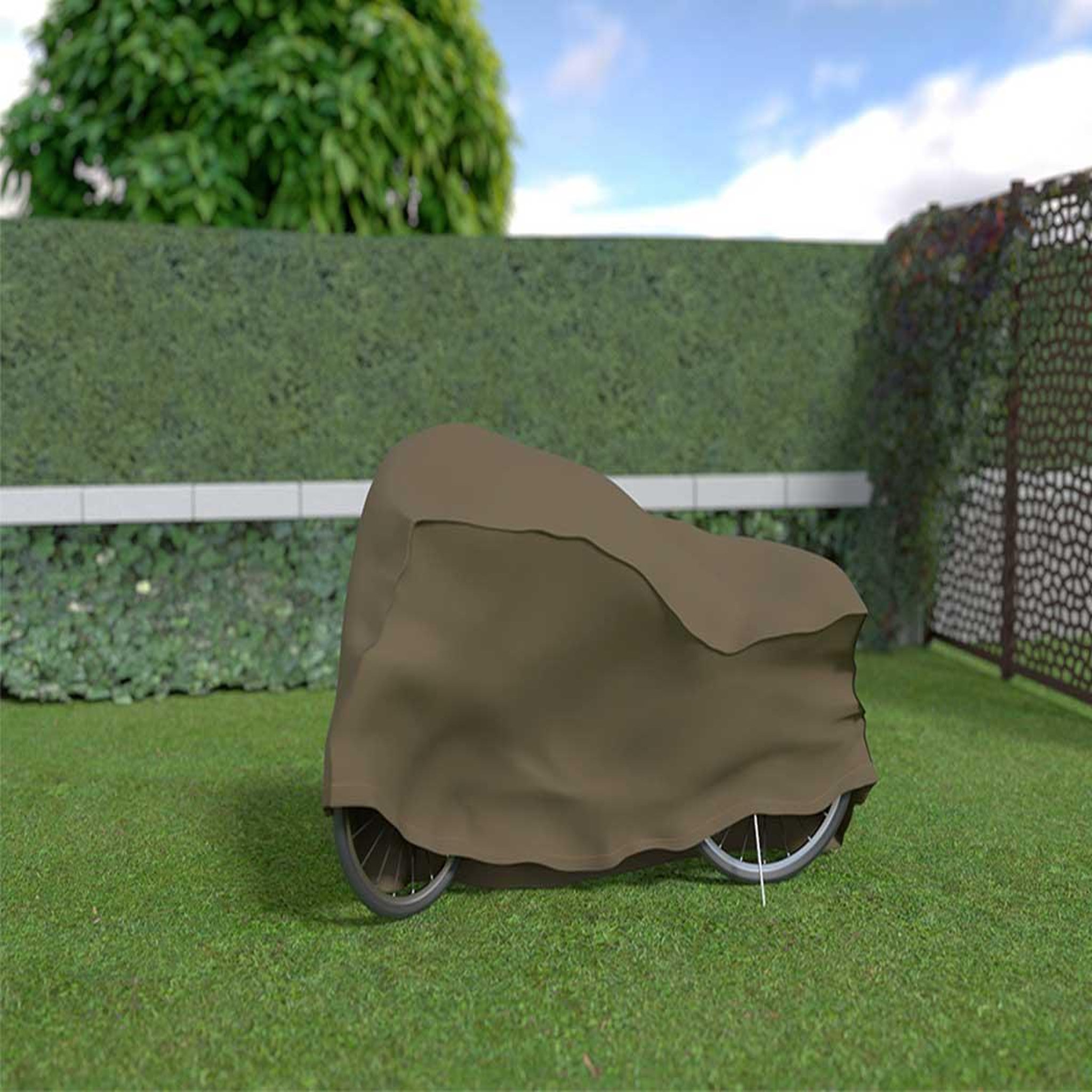 Voir la diapositive 2 : Nortene Housse de protection vélo COVERTOP - Taupe - 200 x 75 x 110 cm