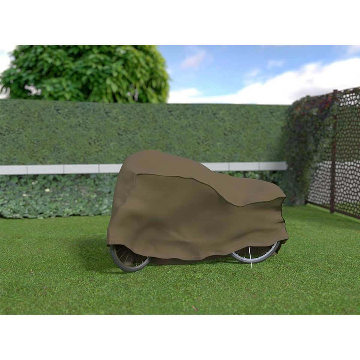 Nortene Housse de protection vélo COVERTOP - Taupe - 200 x 75 x 110 cm