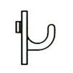 OUTIFRANCE Crochet pour panneau mural (nylon - arrondi 20 mm)