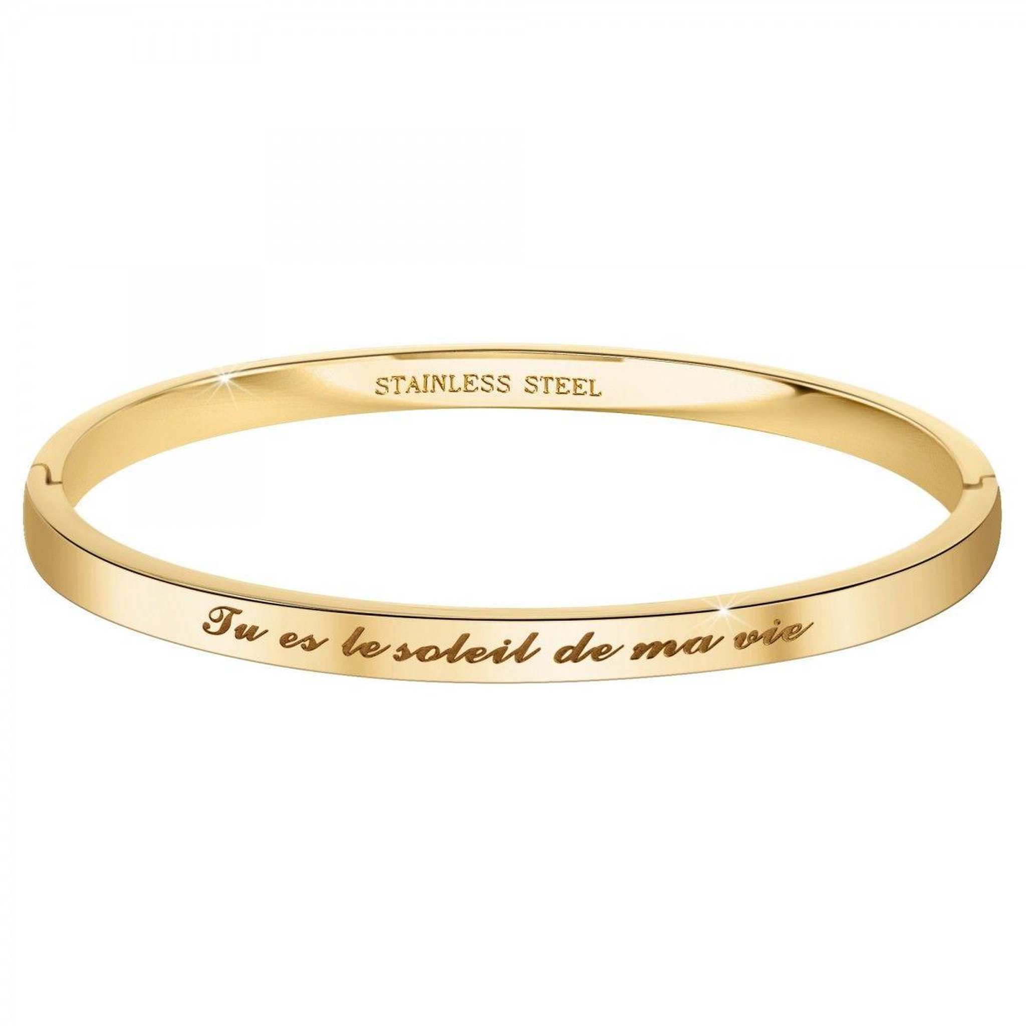 SC CRYSTAL Tu es le soleil de ma vie - Bracelet SC Crystal en Acier Finement doré