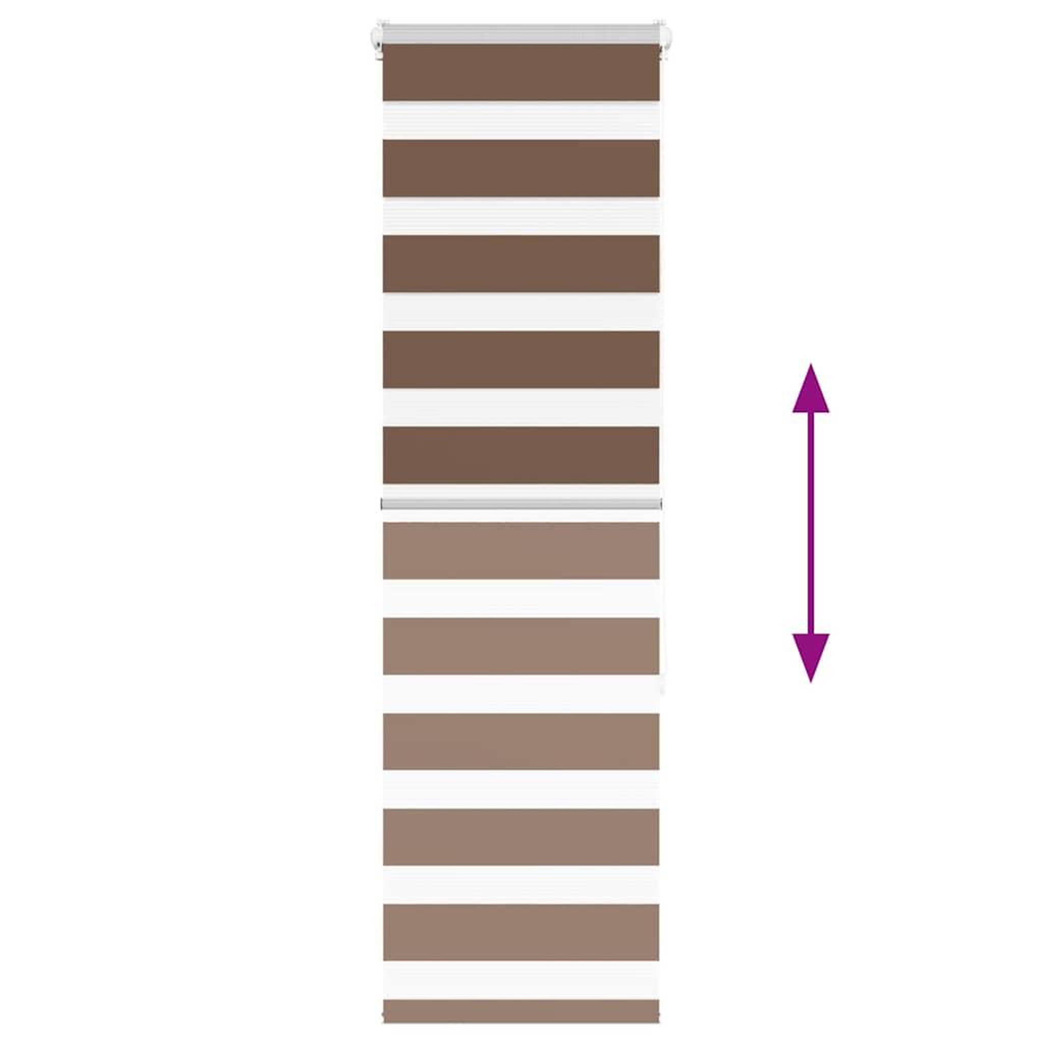 Voir la diapositive 5 : VIDAXL Store zebre marron 50x150 cm largeur du tissu 45,9 cm polyester