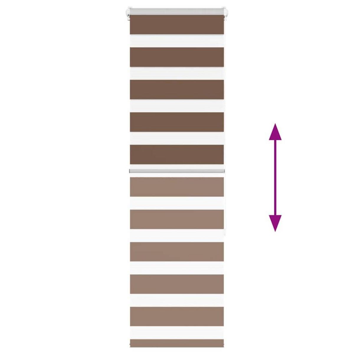 VIDAXL Store zebre marron 50x150 cm largeur du tissu 45,9 cm polyester