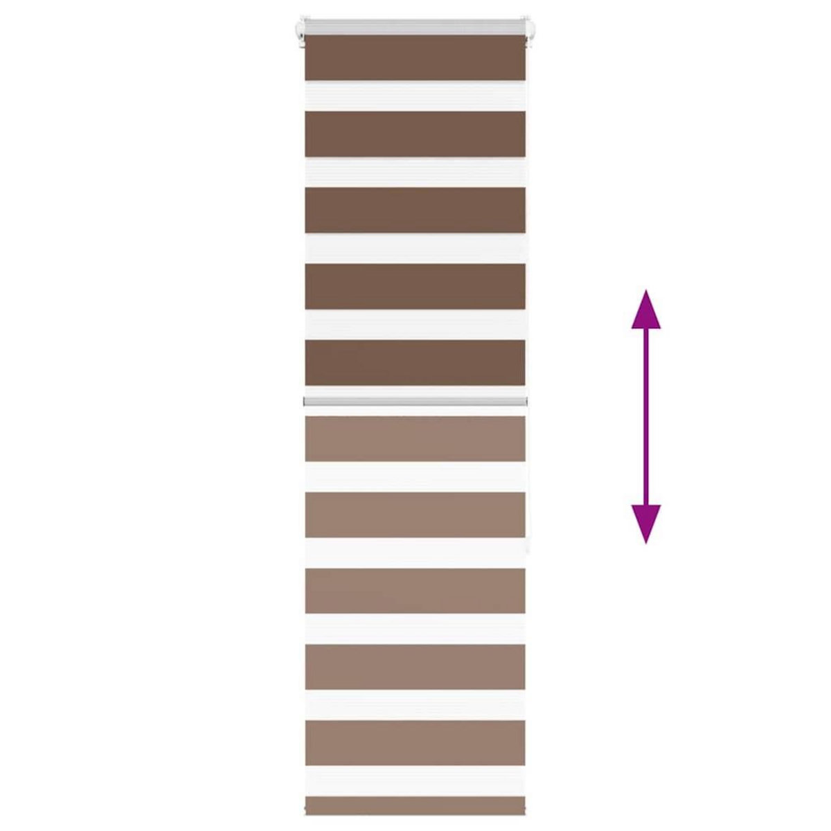 VIDAXL Store zebre marron 50x150 cm largeur du tissu 45,9 cm polyester