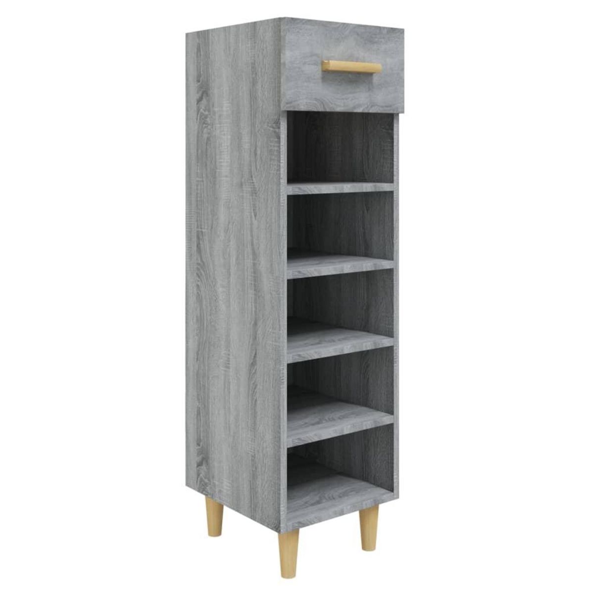 VIDAXL Meuble a chaussures Sonoma gris 30x35x105 cm Bois d'ingenierie