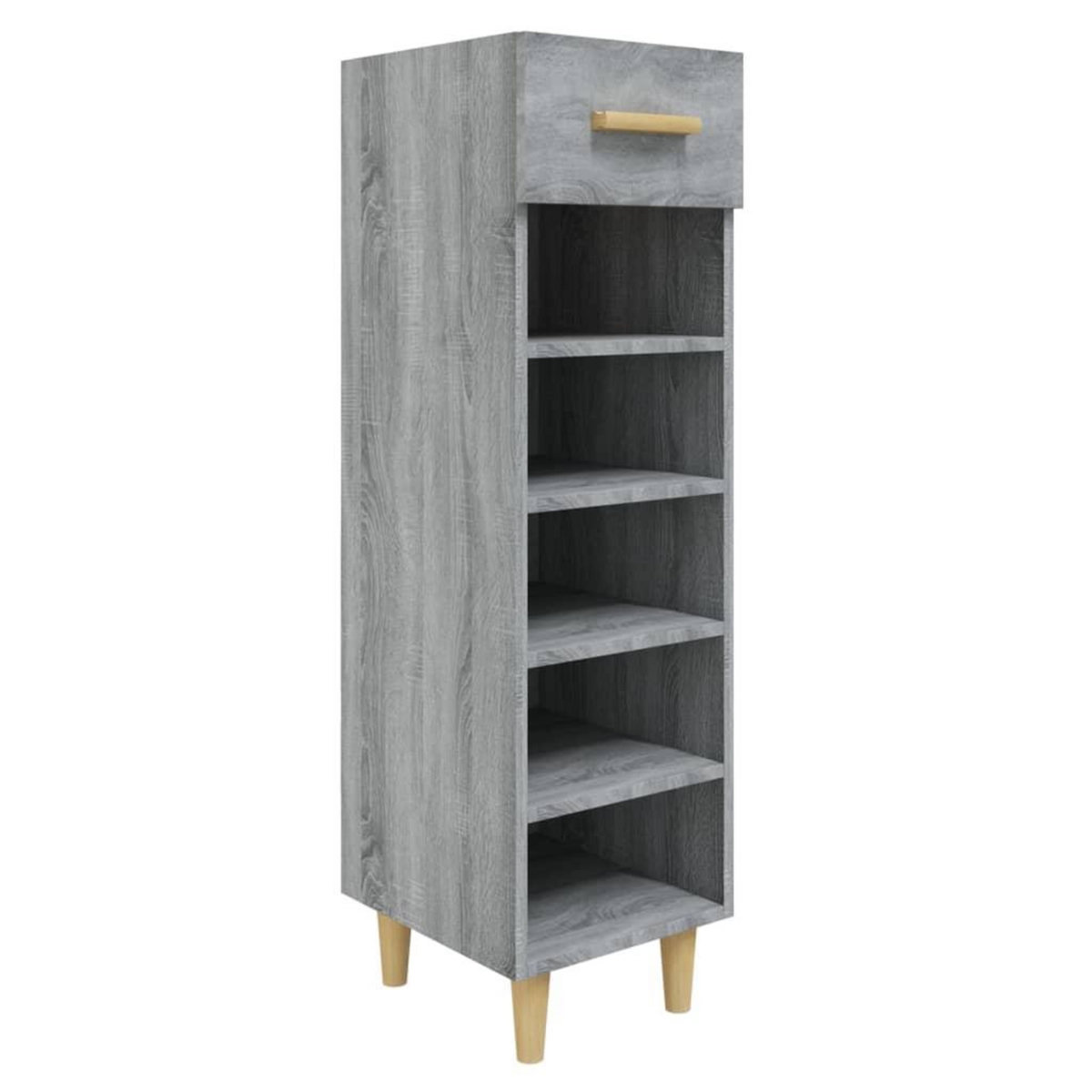 VIDAXL Meuble a chaussures Sonoma gris 30x35x105 cm Bois d'ingenierie