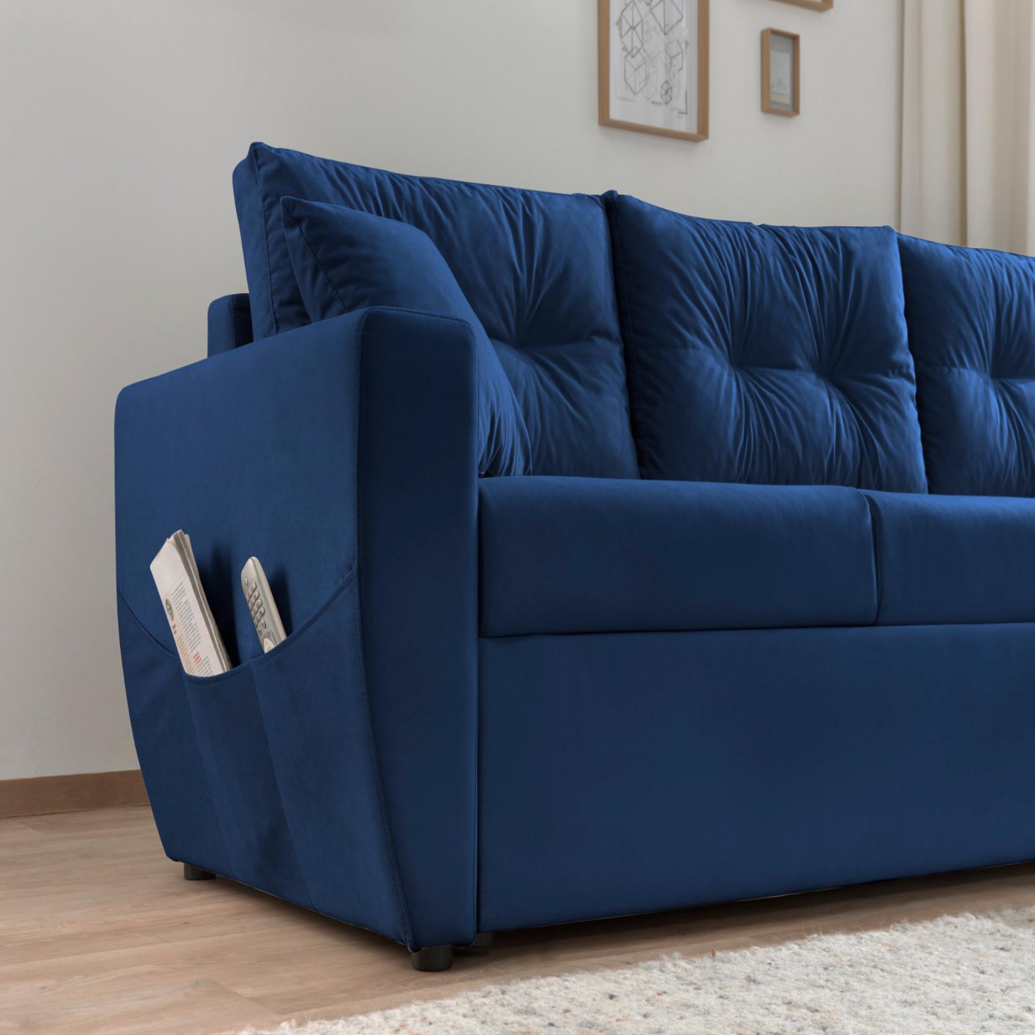 Voir la diapositive 5 : BEST MOBILIER Astoria - canapé d'angle réversible - convertible avec coffre - style contemporain- 4 places