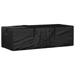 VIDAXL Sac de rangement pour coussins de jardin noir 135x40x55 cm PE