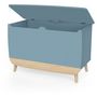 Voir la diapositive 4 : Coffre à jouets avec couvercle bleu LINIA 