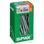 CENTRALE BRICO Lot de 30 vis acier tête fraisée torx SPAX, Diam.6 mm x L.100 mm